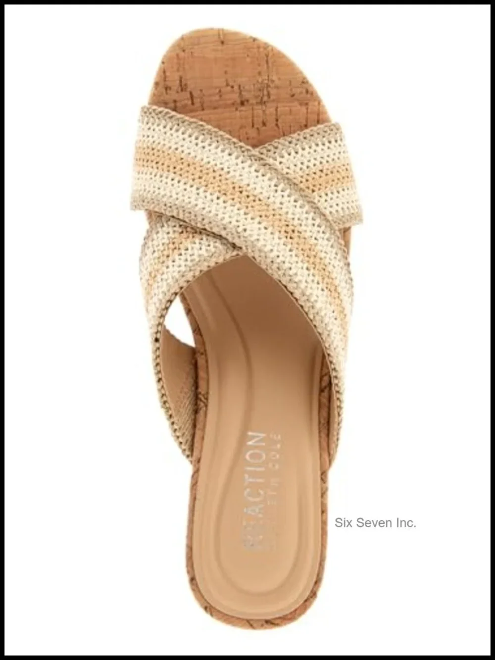 Woven Platform Block Heel Mule Open Toe Padded Footbed